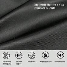 Cortina de ducha ligera, impermeable y antimoho de 180 x 180 cm + 12 ganchos, adecuada para baños, bañeras y hoteles, impermeable, antimoho, antibacteriana y duradera (Negro) - Negro - Ver 4