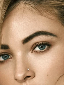 CIZME 1pc/Set 20G Titanium Steel G23 Nose Rings For Women Men,Silver Clear Diamond CZ L Shaped Nose Studs Top 1.5mm 2mm 2.5mm 3mm CZ Nose Piercing Jewelry Nose Ring Studs Jewelry - Silver - View 3