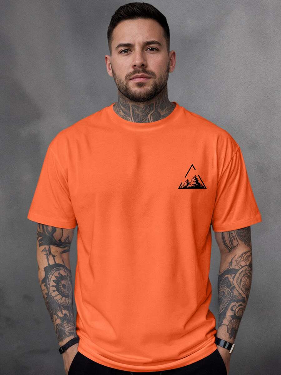 Men T-Shirts - 橘色 - 查看 1