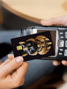 1pc Cute Black Cat Cartoon Creative Card Sticker, PVC Fresh Floral Pattern Credit Card Decal, Bank Card Sticker, Creative Mini Card Skin Sticker, Artistic Decorative Sticker,Back To School,School Supplies - Multicolor - View 22