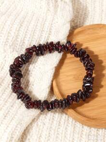 1 szt. Naturalny granat 4 mm, 6 mm, 8 mm, 10 mm, okrągłe koraliki, bransoletka z kruszonego kamienia, biżuteria z kamieni leczniczych dla energii i równowagi, modna ręcznie robiona biżuteria i akcesoria odpowiednie dla nastolatków