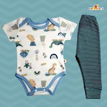 Set Bebe Dinosaurios pañalero + pantalon Baby Circus - Verde Oliva - Ver 1