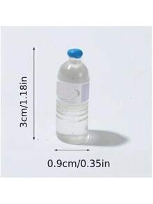 5个/10个/20个 1:12 树脂迷你仿真矿泉水瓶模型 - 娃娃屋微缩礼品玩具 - 装饰配件和摆件（款式随机） - 彩色 - 查看 3