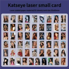 55pcs KATSEYE LOMO Photo Cards Set | 92pcs/55pcs Gabriela, Lana, Sophia, Manon, Yoonchae, Mei LOMO Card Stickers | K-Pop Fan Collection & Diary Decoration | <Gnarly> Double-Sided Holographic Card Gift Box, Fan Support Card | Student Birthday Gift Box, Postcard New Greeting Card - Small Card - View 4