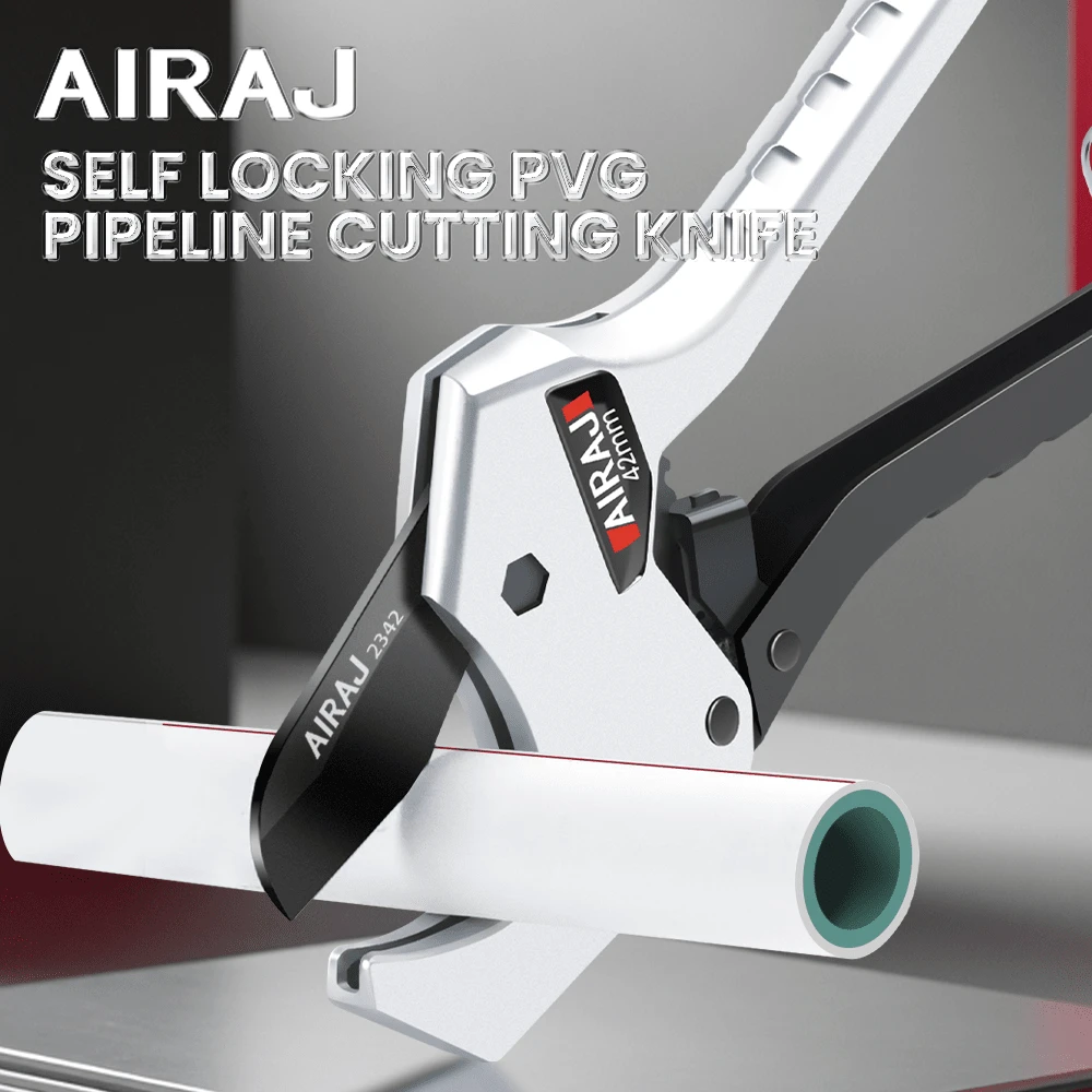 AIRAJ Cutting Knife Pex Cutting Machine 42mm Pex Pipe Cutting Machine Pex Pipe Cutting Machine 8-Inch Sk5 Pex Pipe Cutting Tool For Pex Pvc Ppr Plastic Cutting Manual Tool Industrial Grade Household Multifunctional Cutting Knife Portable Cutting Tool - White - View 1