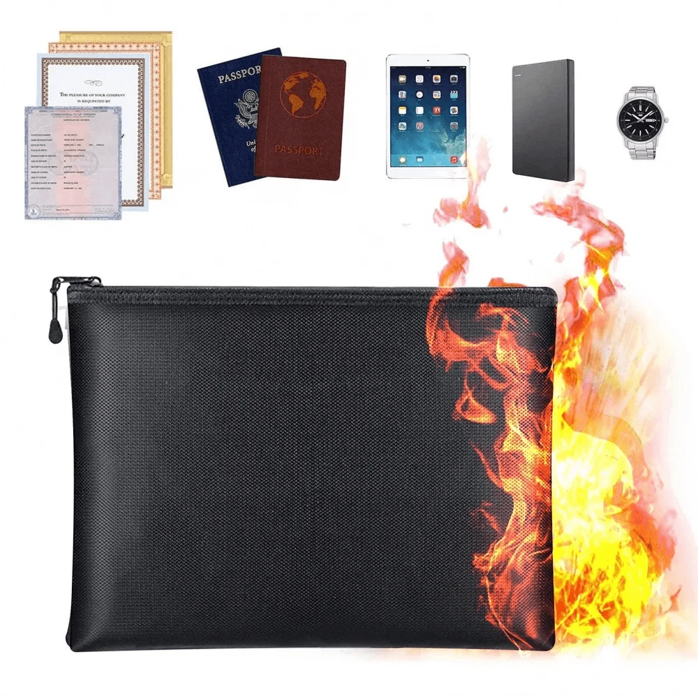Fire-Resistant, Waterproof Cash Bag With Password Lock, Portable Cash Storage Bag, Safety Pouch - Fireproof Bag - View 1