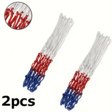 1/2 Packs Of Three-Color Basketball Nets, Red, White And Blue Design, Easy To Install, Durable Nylon Material Suitable For Indoor And Outdoor Basketball Hoops, Universal Replacement Basketball Net, Suitable For Home Courts, Schools And Parks, Improve Shooting Practice And Game Experience