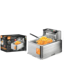 Freidora Sin Aceite 5.5L 1600W - Sistema de Cocción Saludable con Canasta Extraíble y Control Digital - Tipo de Enchufe A USA (110-127V) - Ver 9