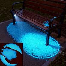 5000 Glow Stones, Solar-Powered Outdoor Garden Path Stones, Luminous Pebbles, Suitable For Garden Path Decoration, Aquarium Decoration, Landscape Lighting, And Vase Fillers. Multiple Colors Available. - 藍色 - 查看 9