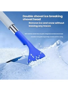 2-In-1 Automobile Snow Shovel And Ice Chisel, With Ergonomic Foam Handle And Detachable Ice Chisel Head-Heavy Winter Snow Removal Tool, Non-Slip Grip, Suitable For Automobiles, Driveways, Multifunctional Snow Brushes, Snow Scrapers And Snow Shovels.