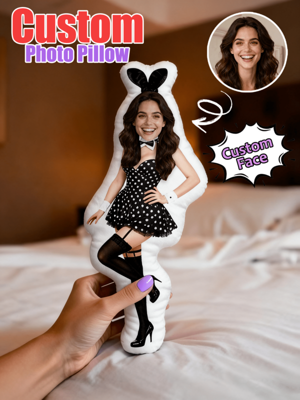 You Can Post Your Favorite Photos And Customize A Human Shaped Couple Pillow, Facial Customization, Halloween Pumpkin Design Double-Sided Printing - A Customized Birthday Gift For Friends, Father's Day, Mother's Day, Halloween, Christmas, Valentine's Day, Thanksgiving, Ideal Gift