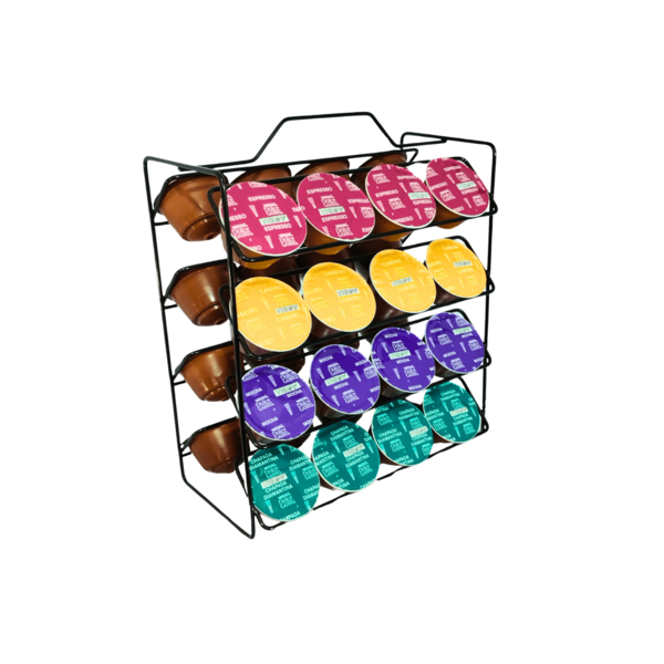 Porta Cápsulas de Café TEDFY – Suporte Metálico para 32 Cápsulas Tipo DG | Organizador para Cantinho do Café