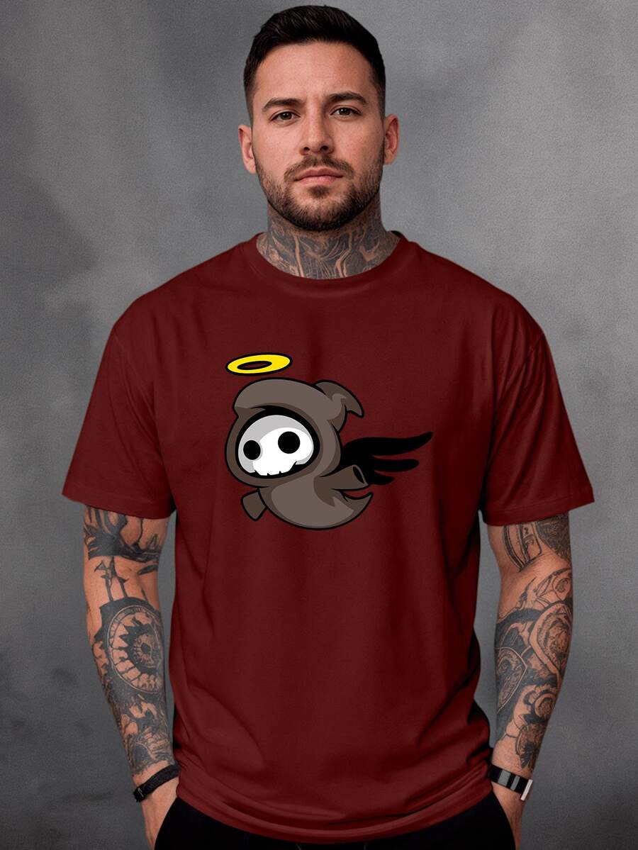 Men T-Shirts - Màu Đỏ Sâu - Xem 1