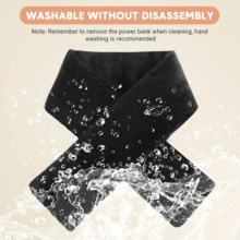 户外保暖电热围巾，3档冬季加热围巾颈部加热器，USB加热器披肩颈部围巾 - 彩色 - 查看 6