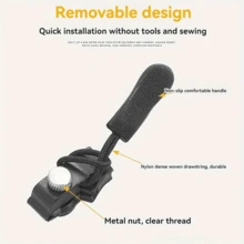 3/9/15/21/27件套通用拉链维修套装，带可调节拉头 - 快速安装，无需工具或缝纫 - 适用于夹克、背包、行李箱等