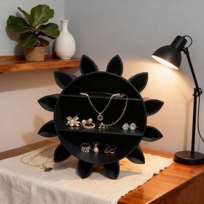 Gotischer, bohemischer Stil Schmuckaufbewahrungsbox - Heimdekoration für Halloween, Thanksgiving, Weihnachten, Kristall Hänge-Schwebe-Dekorationsregal