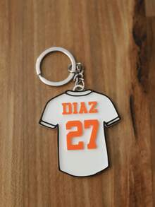 1件可定制3D打印足球球衣钥匙扣，运动主题个性化多色选择，球衣形状，可印制姓名和号码，足球主题钥匙扣吊坠，适合足球迷生日/周年纪念/球队庆祝活动，可作为礼物和装饰品。 - Style B - 查看 4