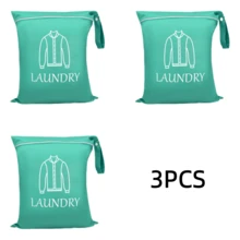 大号旅行洗衣袋，干湿两用袋，可洗脏衣服抽绳袋，适用于运动服、泳衣、健身服，蓝色、粉色、黑色、灰色 - 衣服 - 查看 23