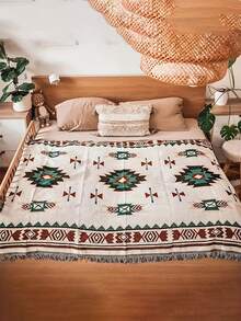 Portable Thick Picnic Blanket - Bohemian Style, Polyester Fabric, Machine Washable, Tear Resistant, Vibrant Geometric Patterns - Suitable For Outdoor Picnics, Camping, Beaches, And Indoor Decoration - Camping Blanket, Beach Towel, Waterproof Tent Mat, Warm Blanket, Picnic Mat, Camping Equipment, Home Decor Blanket