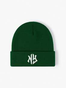 1 pieza Gorro elástico de punto unisex para otoño/invierno, gorro de moda estilo hip hop con bordado de NY, gorro tipo beanie Y2K - sombrero de punto - Ver 17