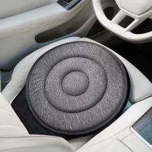 Cojín para asiento de coche de fácil instalación y giratorio 360°, portátil, antideslizante, de uso universal, ideal como regalo para personas mayores y embarazadas, superficie de fibra sintética con relleno de esponja, no requiere conexión eléctrica, color negro, perfecto para guardar y organizar objetos en el hogar y el garaje.