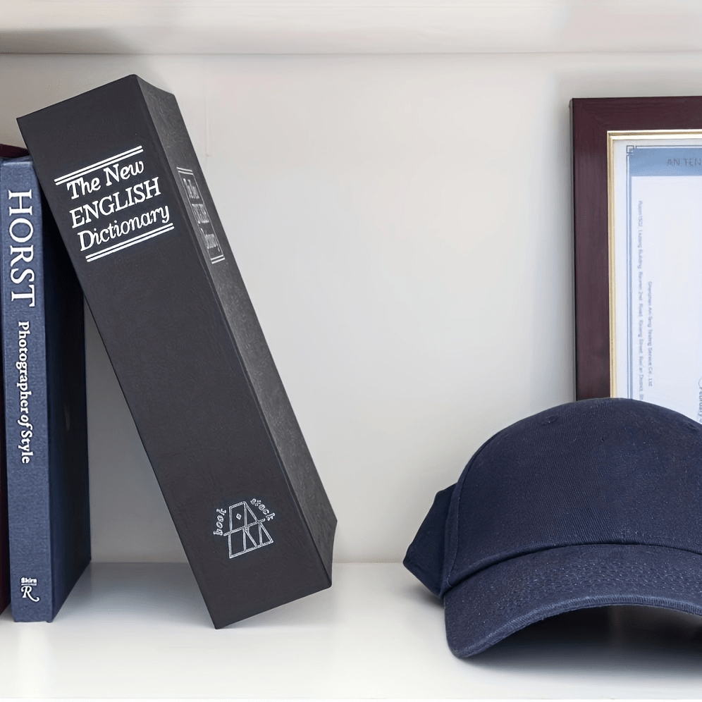 1pc Dictionary/Directory Disguised Portable Safe Box With Key Lock - Metal Structure With Key Opening, Professional Appearance, Sturdy And Durable Anti-Theft Design, Ideal For Home, Office Or Travel To Store Cash, Jewelry, Passport And Other Valuables - Multicolor - View 5