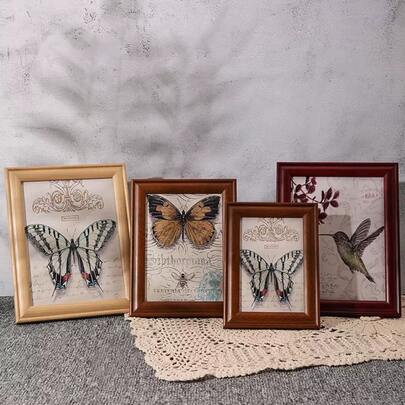 7'' 8'' Solid Wood Retro Photo Frame Country Simple Photo Frame Desktop Table Wall Photo Frame For Home Decor