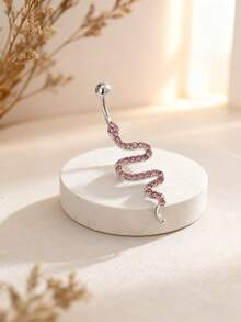1 Stück luxuriöser Schlangen-Bauchnabelring, intimer Körperschmuck für Frauen, Party-Accessoire