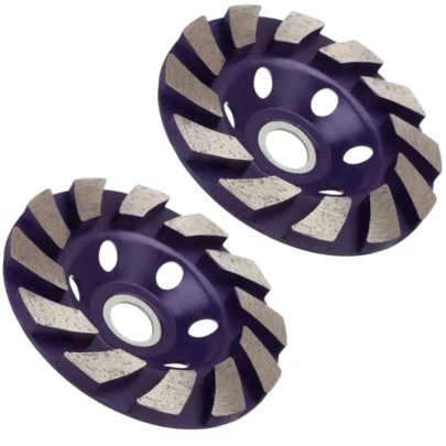 Kit 2pcs Disco Desbaste Diamantado Concreto Esmerilhadeira Mármore