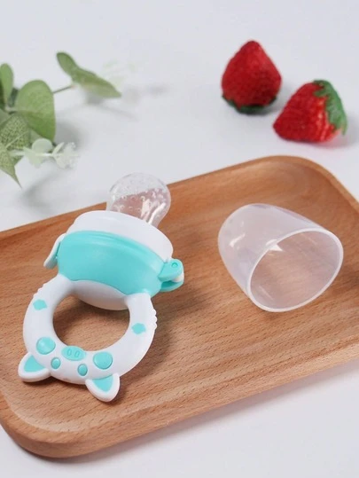 KUNT 1pc Baby Silicone Pig Shaped Fruit & Vegetable Teether, Suitable For Daily Feeding
