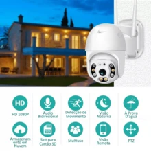 V380 WiFi Smart Camera | HD Dual Lens | Night Vision | Home/Shop | Waterproof | Smart Alarm - White - View 3