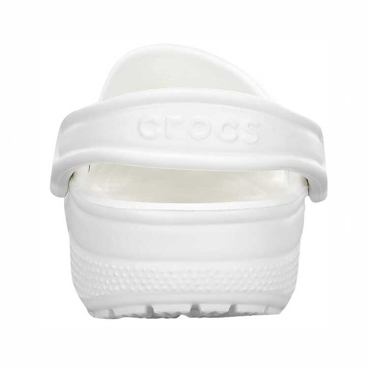 Crocs Classic Clogs Men's Comfort Slides Shoes Beach & Casual Slippers - Trắng/Trắng - Xem 4