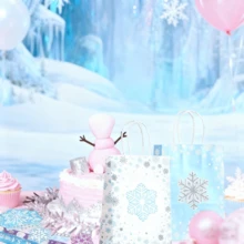 LaVenty 36PCS Frozen Party Favors Birthday Supplies Keychains Goodie Bag Fillers For Frozen Filler Goodie Bag Stuffers Snowflake Winter Wonderland Party Supplies - Multicolor - View 3