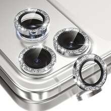 1 Set Camera Lens Protector Film For IPhone 17/16/15/14/13/12/11 Pro Max, [Anti-Drop] [Compatible With Phone Case] [Easy To Install] Camera Screen Protective Film Accessories - Silver - View 9