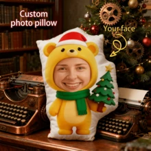 Customized Pet Head Pillow - Double-Sided Printed, Hand Washable, Modern Casual Style, Zipper Closure, Polypropylene Filling, Polyester Cover, Digital Printing, Decorative Multi-Purpose Cushion Christmas Gift, For Anniversaries, For Mother's Day, For Birthdays, For Valentine's Day, For Graduation, For Father's Day, For Weddings, For Housewarming, Sofa, Bed, Car, Tea Room, Bedroom, Bathroom, Living Room, Dining Room,Customized Decorative Pillows,Halloween Edit - Upload Pictures to Customize Pillows - View 8