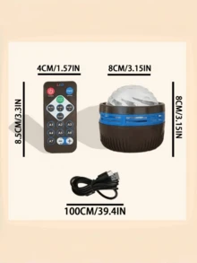 1pc Northern Light Starry Sky Atmosphere Lamp With Multi-Color LED Projection Night Light For Home Decoration, Bedroom, Living Room - Includes Remote Control, Gift For Valentine'S Day, Birthdays And Various Festivals