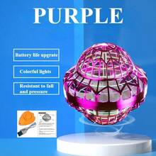 2025 Flying Ball UFO Toy, Upgraded Version Outer Space UFO Spaceship, Manually Controlled Gyro Ball, LED Light Flying Rotating Mini Drone, Amazing Cool Toy, Christmas Gift For Boys And Girls