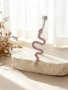 1 Stück luxuriöser Schlangen-Bauchnabelring, intimer Körperschmuck für Frauen, Party-Accessoire