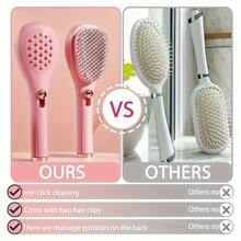 Awaoko 1支装奢华伸缩梳，创意防静电设计，打造蓬松顺滑秀发。双面按摩梳，温和呵护秀发，轻松梳理打结。个人护理产品，一键去除脱发 - 彩色 - 查看 8