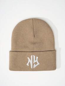 1 pieza Gorro elástico de punto unisex para otoño/invierno, gorro de moda estilo hip hop con bordado de NY, gorro tipo beanie Y2K - sombrero de punto - Ver 16