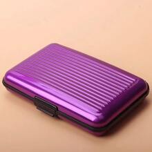 Aluminum Alloy Card Holder, Metal RFID Blocking Credit Card Case, 6 Card Slots Ultra-Thin Business Card Protector, Unisex Mini Wallet, Small Wallet, Card Holder, Coin Purse - Multicolor - View 9