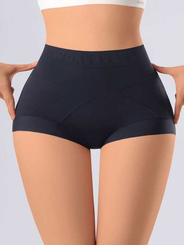 Women's High Waist Criss-Cross Tummy Control Seamless Shapewear Panties