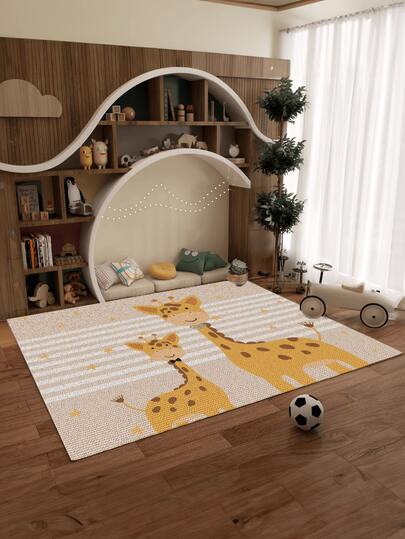 1件卡通图案地毯，航空航天主题地毯，家居装饰地毯，卧室装饰，小地毯，儿童房装饰，家居装饰，客厅地毯，小客厅地毯，卧室地毯，儿童地毯，客厅家居装饰，户外地毯，可水洗地毯