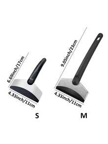 1 pieza Rascador de hielo sin arañazos para coche - Cepillo de nieve de invierno, quitador de escarcha, limpiador de parabrisas, pala rompehielos duradera, ajuste universal para coche/camión/SUV, accesorios esenciales de invierno para automóvil (Negro)