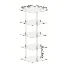 25x25 Acrylic Shoe Rack, Multi-Tier Space-Saving Shoe Organizer, Entryway Shoe Storage Rack, Fashionable Home Decor Item - Multicolor - View 7