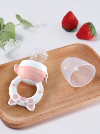 KUNT 1pc Baby Silicone Pig Shaped Teether, Suitable For Daily Feeding