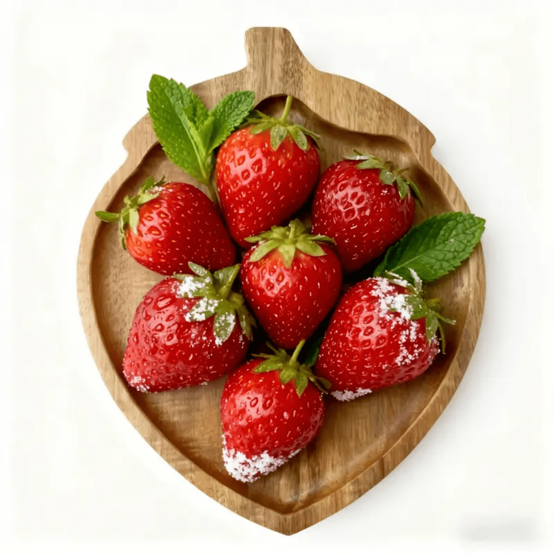 1pc Creative Fruit Shaped Rosewood Solid Wood Tray, High-Quality And Stylish, Food Display Tray For Home Decor, Polished Appetizer And Snack Serving Tray, Reusaoxic Picnic Tray With Elegant Texture Design, Suitable For Parties And Holidays