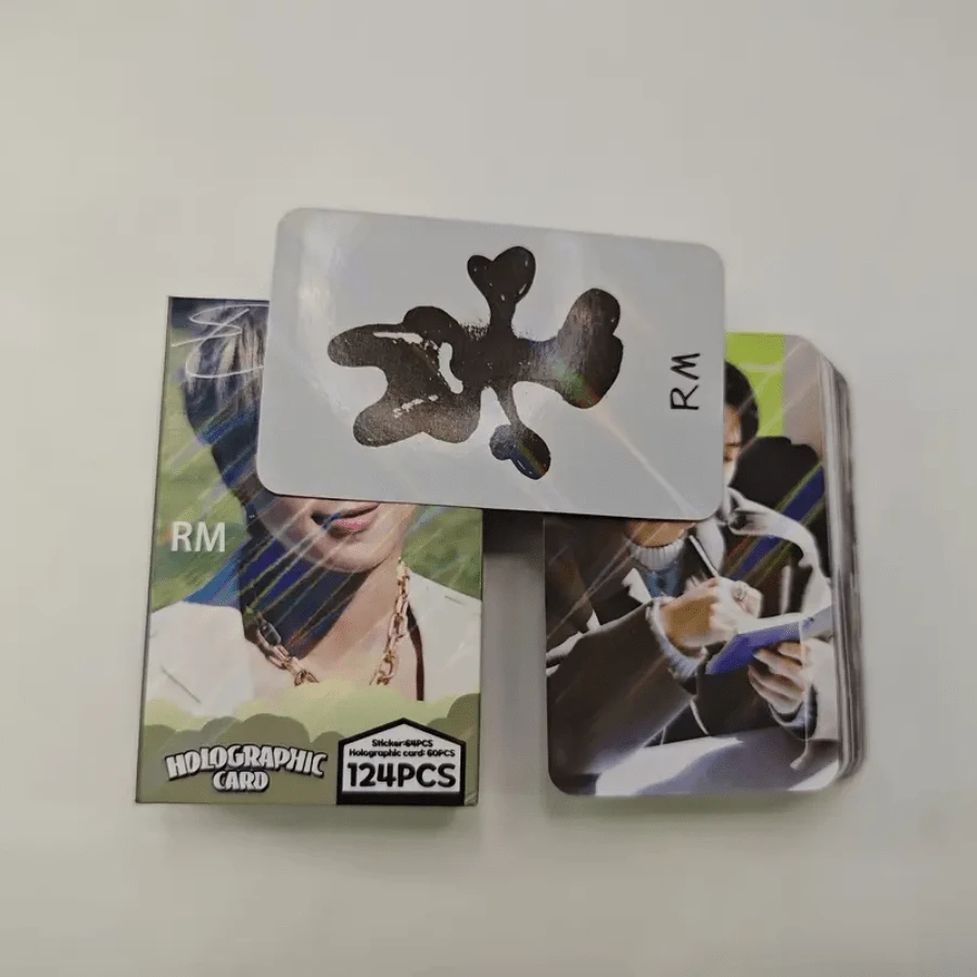 124张/60张卡片+64张贴纸，高光泽全息卡片，音乐爱好者的理想礼物，粉丝礼物，收藏卡片 - 彩色 - 查看 1