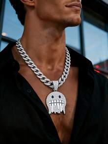 1pc Stylish Alloy Hip-Hop Face Expression Pendant Necklace With  Chain For Daily Wear - Hip Hop Pendant - View 13