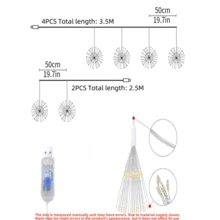 4/2 Pcs USB-Powered Fairy String Lights, Hanging Copper Wire Firework Lights, Christmas Garden Decor, 8 Lighting Modes, Sparkling Fairy Indoor Light Strings, Suitable For Gardens, Courtyards, Porches, Umbrellas, Tents, Weddings, Parties, Christmas Decorations, Party Accessories, Button Control - USB - View 6